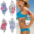thumbnail image 3 of Konsait 18 Sheets Large Temporary Tattoos, Flower Rose Tattoo Temporary Waterproof Sexy Body Tattoo Sticker for Women Girls, 3 of 6