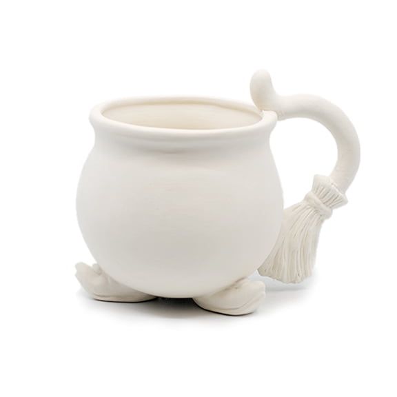 Witches Brew Mug 5Hx4D 16oz Paint Your Own Pottery Ceramic Bisque, Ready To Paint, Craft Kit