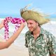 thumbnail image 3 of Sombrero Hercicy Hawaiian Luau Pava de Straw Hats, 10 unidades, para adultos, 3 of 6