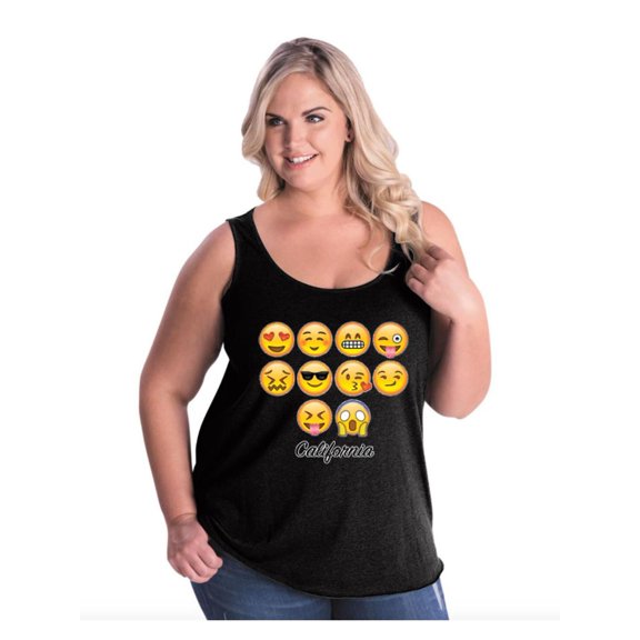NIB - Women's Plus Size Tank Top - Emoji Entourage
