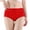 Red, variant on Under $3 Cotton Underwear For Women High Waisted Briefs Comfortable Moisture-Wicking Full Coverage Anti Roll Panties Multicolor L-2XL
