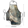 thumbnail image 2 of Yiaed Forest Meditating White Tiger Print Kitchen Apron with Hand Wipe Pockets,Big Pocket,Aprons for Women with Pockets, Waterproof for Cooking Baking, 2 of 7