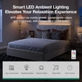 thumbnail image 6 of Novilla Full Size Bed Frame with Drawers, Full Size Bed Frame with Headboard, Full Bed Frame with LED Lights, Charging Station and Adjustable Headboard, No Box Spring Needed, White Velvet, 6 of 23