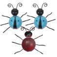 thumbnail image 2 of 3pc Simulation Ladybug Ornaments Iron Ladybug Garden Yard Home Decorations, 2 of 7