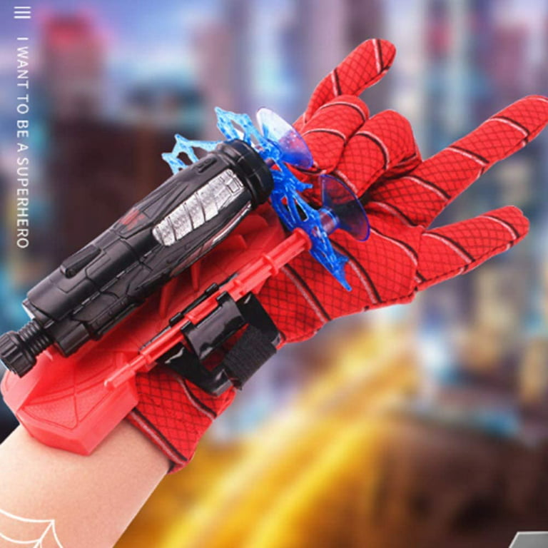 50% de réduction sur les gants d’araignée Man Web Shooter pour les enfants,  lanceur Spider Kids Plastic Cosplay Glove Hero Movie Launcher Poignet
