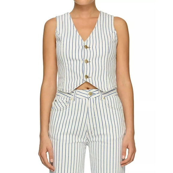 DL1961 NAUTICAL STRIPE Women's Striped Vest, US Large