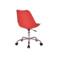 thumbnail image 3 of Chaise de Bureau Emerson en Similicuir Rouge avec Base Pneumatique Chromée, 3 of 4