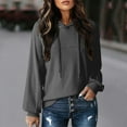 thumbnail image 4 of Lightweight Hoodies for Women 2025 Long Sleeve Plain Hooded Sweatshirt Pullover Tops Fall Outfits, 4 of 6