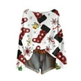 thumbnail image 4 of Craaazy Knit Womens Shirts Christmas Printed Round Neck Long Sleeve Knit Pullover Gifts for Women, 4 of 5
