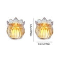 thumbnail image 3 of Flower Shaped Tea Light Candle Holder – Romantic Retro Transparent Glass Candle Jar for Wedding and Party Table Centerpieces, 2 Pack, 3 of 6