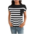 thumbnail image 1 of Tops de Color Sólido para Mujeres, Camiseta de Manga Corta de Cuello Redondo Casual para la Primavera, el Verano, la Fiesta Y el Uso Diario, 1 of 8