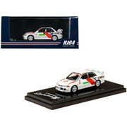 Mitsubishi Lancer RS Evolution III RHD Scortia White "Groupe A Promotion" 1/64 Diecast Model Car by Hobby Japan