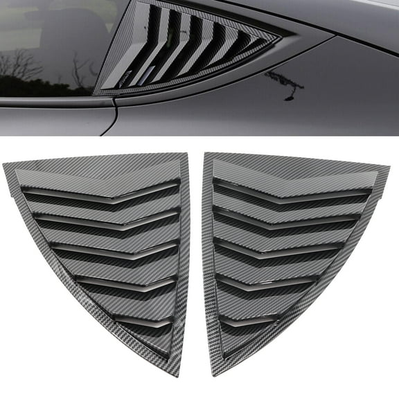2pcs Carbon Fiber Rear Side Window Louvers for Tesla Model Y 2020-2022