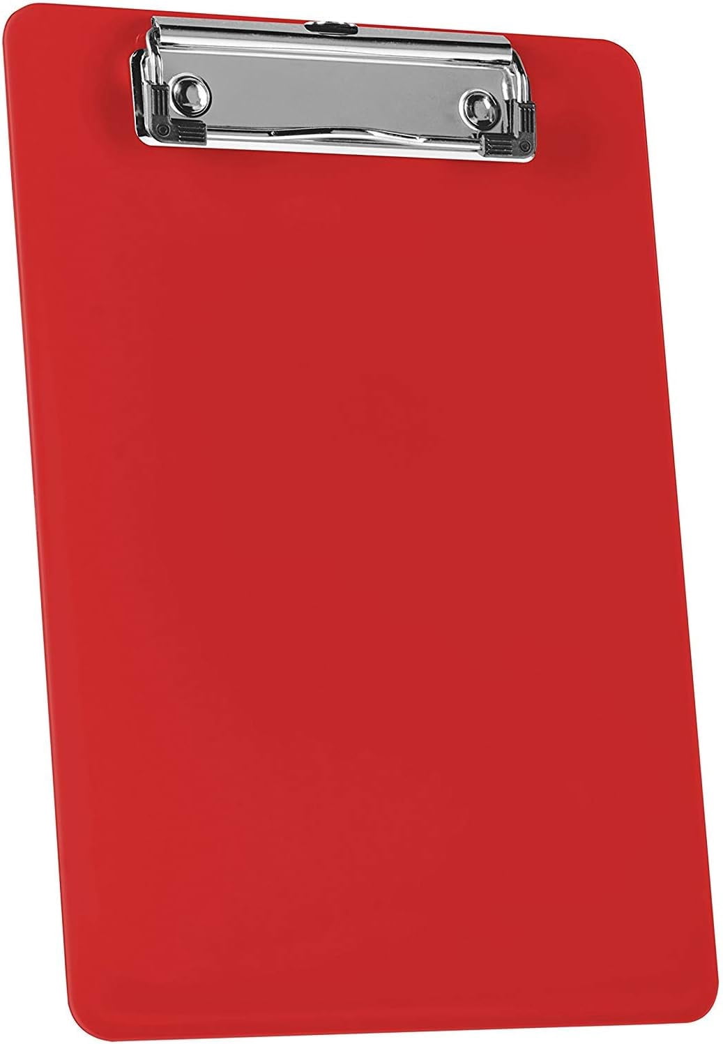 Acrimet Clipboard Memo Size A5 (9 1/4” x 6 5/16”) Low Profile Clip (Plastic) (Solid Red Color) (6 Pack)