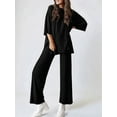 thumbnail image 2 of Women'S Two-Piece Fashion Casual Suit Travel Vacation Clothing Black XXL, 2 of 7