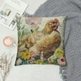 thumbnail image 2 of Qinduosi Happy Easter Bunny Decorative Throw Pillow Covers Set of , en Rabbit Flowers Porch Outdoor Home Decor, Floral Bowknot Vintage Couch Cushion Case, 2 of 5