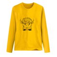 thumbnail image 3 of Royisotas Casual Women's Plus Size Tops Yellow Graphic Long Sleeve Winter Shirts Loose Fit Crew Neck Tunic T-Shirts for Women, 3 of 3