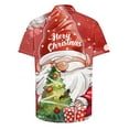 thumbnail image 4 of Elvqul Mens Button up Shirts Ugly Short Sleeve Vacation Christmas Shirts for Men, 4 of 5