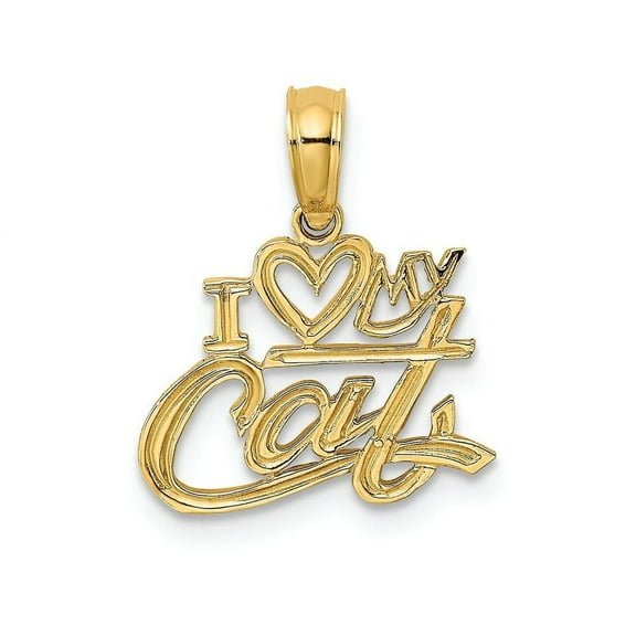 FJC Finejewelers 14k Yellow Gold I Heart My Cat Charm