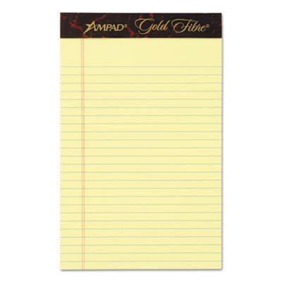 UPC 074319200048 product image for Gold Fibre Quality Writing Pads  Medium/College Rule  5 x 8  Canary  50 Sheets   | upcitemdb.com