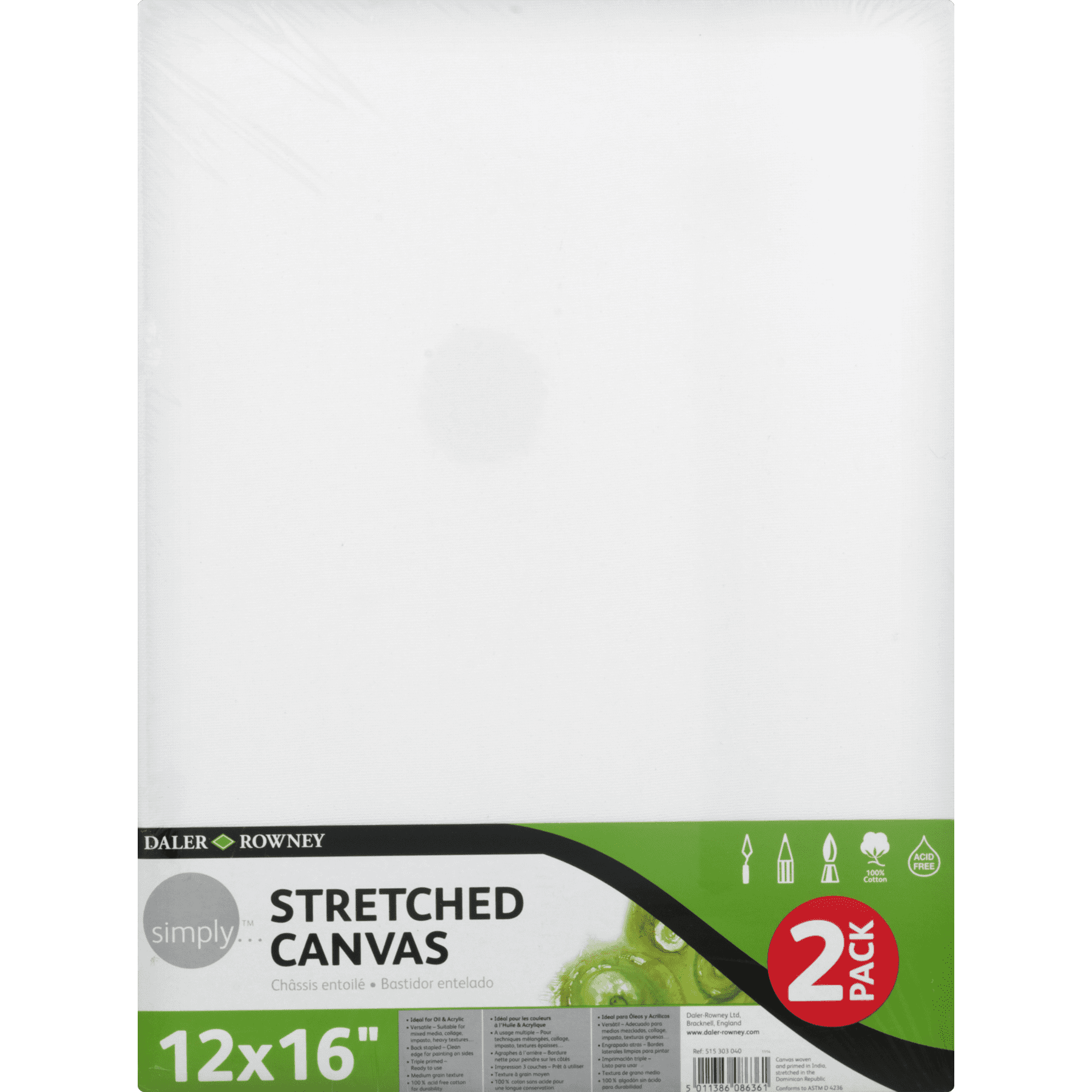 LWR Crafts Stretched Canvas 6/" X Pack of 6
