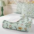 thumbnail image 4 of Manfei Kawaii Rustic Wildflower Twin Quilt Set 2 Pieces,Cottagecore Blossom Twin Coverlet Set,1 Bedspread and 1 Pillowcase, 4 of 7