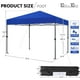 thumbnail image 3 of Songqin 10x10 1-Person Setup Pop Up Canopy Tent, Instant Portable Commercial Canopy Tent, Outdoor Gazebo with 1-Button Push, Wheeled Bag & 4 Sandbags for Home, Party & Outdoor Activities, Blue, 3 of 18