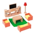 thumbnail image 3 of Muebles de casa de muñecas de madera, accesorios para casas de personas pequeñas, modelo de micropaisaje Sala de estar, 3 of 9