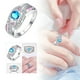 thumbnail image 2 of Anillo de corazón púrpura Cuatro anillo de bodas Anillo de dedo índice de gama alta joyería de la mano, 2 of 7