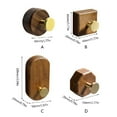 thumbnail image 5 of Wooden Hook Wall Mounted Coat Hat Hanger Decorative Single Wood Coat Towel Rack, 5 of 20