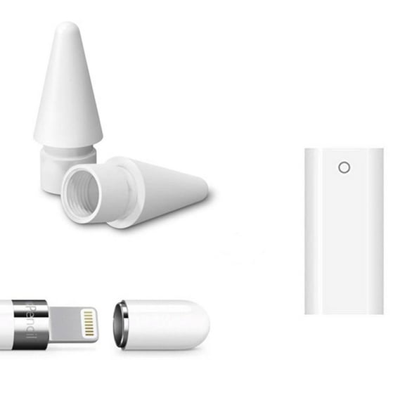 EIMELI Replacement for Apple Pencil Tip/Charging Adapter for Apple Pen Stylus for iPad Pro 10.5 inch 12.9 inch 9.7 inch - White