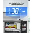 thumbnail image 4 of KFFKFF 48"W Commercial Refrigerator, 12.5 Cu. Ft Sandwich Prep Table with Refrigerated Storage, Mega Top Food Prep Unit Featuring 18 Pans and Cutting Board, Stainless Steel Salad Prep Cooler, 4 of 9