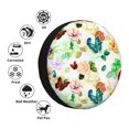 thumbnail image 4 of Goofa Floral Vintage Pattern Universal Tire Cover for Jeep, SUV, Truck, and Trailer – Waterproof, UV-Resistant,Easy to Install, Fits 14"-17" Tires-14 inch, 4 of 6