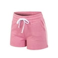 thumbnail image 6 of MixMatchy Women's Solid French Terry White Piping Comfy Shorts, 6 of 6