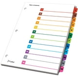 Tops Cardinal 12-Tab Numbered Binder Dividers, OneStep Index System for ...