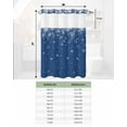 thumbnail image 6 of No Hook Shower Curtain with Snap in Liner, Christmas Snowflake Dark Blue Gradient Hotel Shower Curtains for Bathroom, Washable Shower Curtain Liner Set with Mesh Top Window, 60"x72", 6 of 6