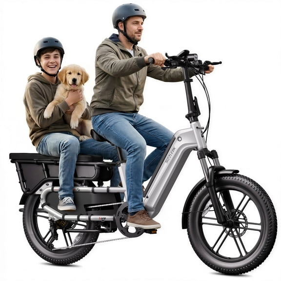 SISIGAD Electric Bike for Adults, 750W Motor, E Mountain Bike, 20'' Fat Tire Ebike, Fast Cargo Ebikes, Electric Bicycle 48V/15Ah SGS