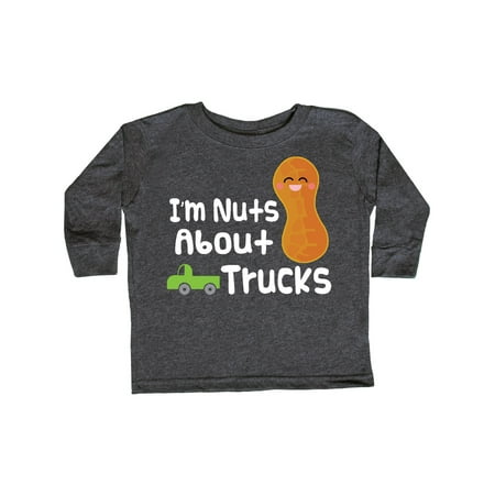 

Inktastic Nuts About Trucks Outfit Boys Gift Toddler Boy Girl Long Sleeve T-Shirt