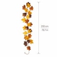 thumbnail image 2 of Maple Leaf Autumn Garland, Halloween Garland Fall Leaf Garland, 78.7 Inch Artificial Hanging Leaves For Mantle Table Decorations For Home Front Door Outdoor Indoor Thanksgiving Fall Autumn Decor, 2 of 7