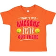 thumbnail image 3 of Inktastic That's My Awesome Sister out There with Softballs Boys or Girls Toddler T-Shirt, 3 of 5