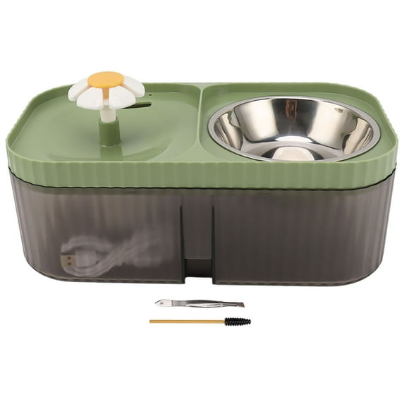 Cat Water Fountain Food Bowl,Cat Water Fountain Food Cat Water Dispenser Pet Feeding Machine Stylish and Modern