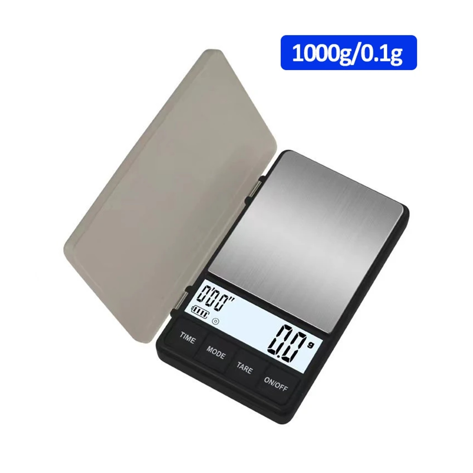 LCD Digital Timing Coffee Scale, 1Kg/0.1g Pocket Small Household Electronic Gram Scale, Jewelry Multifunctional Weighing Scale ,Smart Design
