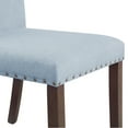 thumbnail image 6 of Upholstered Dining Chairs Set of 2, Linen Fabric Dining Room Chairs with Nailhead Trim and Solid Wood Legs, Armless Dining Chairs for Home Kitchen Dining Room Living Room - Blue, B2378, 6 of 10