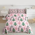 thumbnail image 2 of Feelyou Kids Christmas Full Size Comforter Sets, Cartoon Xmas Tree Bedding Comforter Set, Cartoon Snowflake Print Reversible Bedding Sets, Ultra Soft Home Decor, 3 Pieces, 2 of 8