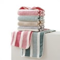 thumbnail image 6 of Ymhoo Hand Towels for Bathroom 15 x 31 Inches Soft Absorbent for Face Spa Bath Gym Kitchen Hanging Hand Towels, Striped Decorative Towel, 6 of 7