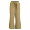 thumbnail image 2 of Oiyii Girls High Rise Wide Leg Pants Summer Cotton Linen Elastic Waisted Pants, Sizes 5-14, 2 of 8