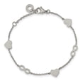 thumbnail image 3 of Chisel Stainless Steel Polished Heart and Infinity 7 inch Bracelet with 1 inch Extension, 3 of 5