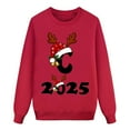 thumbnail image 6 of DHFJKG Kids Family Matching Sweatshirts Long Sleeve Crewneck Solid Color Pullover For Parents And Kids Festive Holiday Holiday Tops, 6 of 9