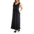thumbnail image 3 of 24/7 Comfort Apparel Women's Plus Size Maxi Sleeveless Dress with Pockets, 3 of 4