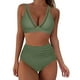 thumbnail image 1 of Gibobby Trajes de Baño para Mujer Bikini de cintura alta para mujer, bañadores sexys de dos piezas con realce, traje de baño Vintage, conjunto de Bikini (AG,CH), 1 of 5